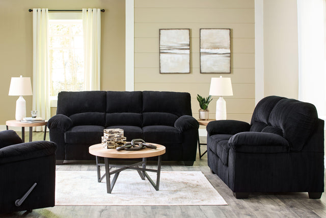 Ashley Simplejoy - Onyx - 3 Pc. - Sofa, Loveseat, Rocker Recliner