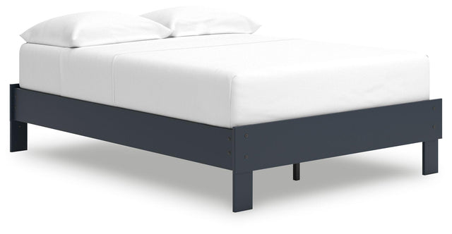 Ashley Simmenfort Full Platform Bed - Navy Blue