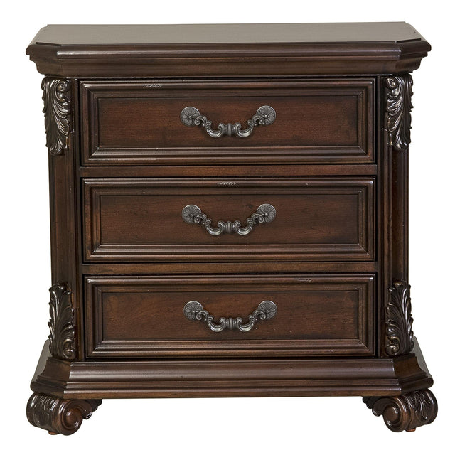 Liberty Furniture Messina Estates - 3 Drawer Nightstand - Dark Brown