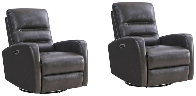 Parker House Ringo - Power Swivel Glider Recliner (Set of 2) - Florence Grey