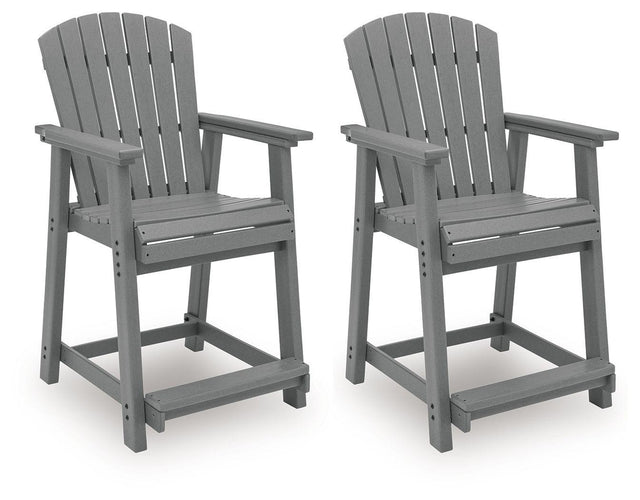 Ashley Sanctuary Beach Barstool (2/CN) - Dark Gray