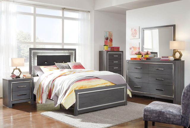 Ashley Lodanna - 5 Pc. - Dresser, Mirror, Full Panel Bed - Gray