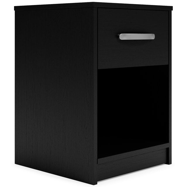 Ashley Finch One Drawer Night Stand - Black