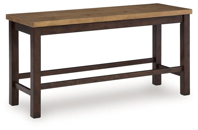 Ashley Rylandeen Double Counter Bench (1/CN) - Light Brown/Dark Brown