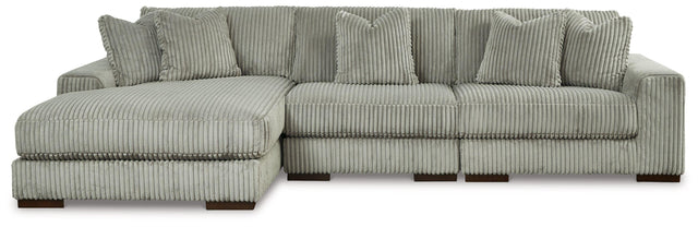 Ashley Lindyn - Fog - 3-Piece Sectional With Laf Corner Chaise