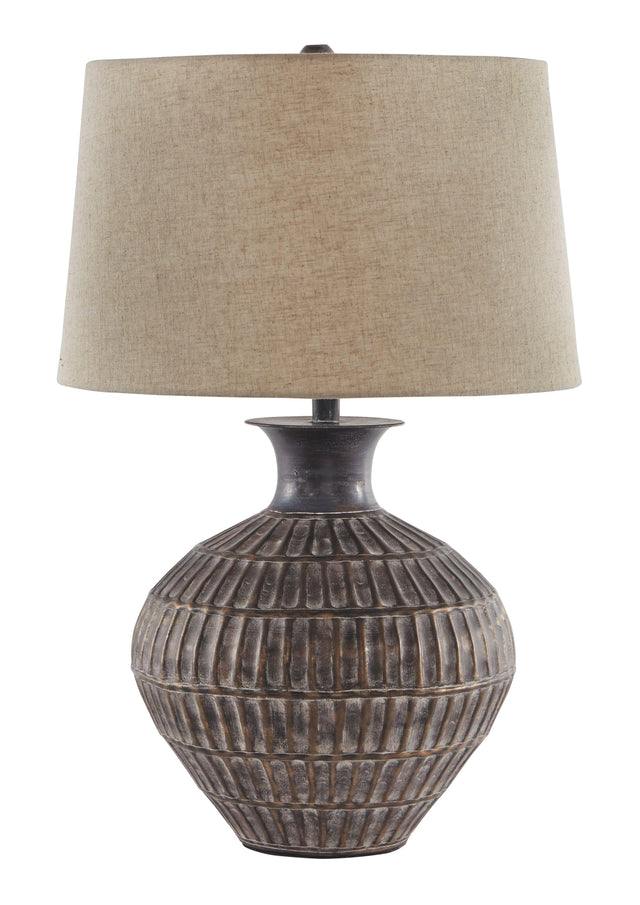 Ashley Magan Metal Table Lamp (1/CN) - Antique Bronze Finish