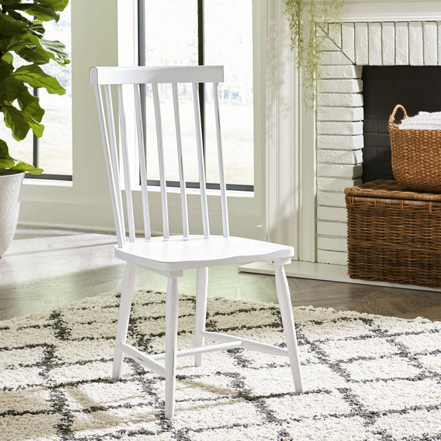 Liberty Furniture Capeside Cottage - Spindle Back Side Chair - White (RTA)