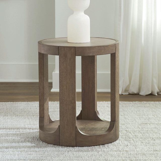 Liberty Furniture South Bend - Round Chairside Table - Brown