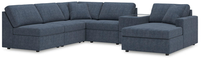 Ashley Modmax - Ink - 6-Piece Sectional With Raf Corner Chaise And Storage Console