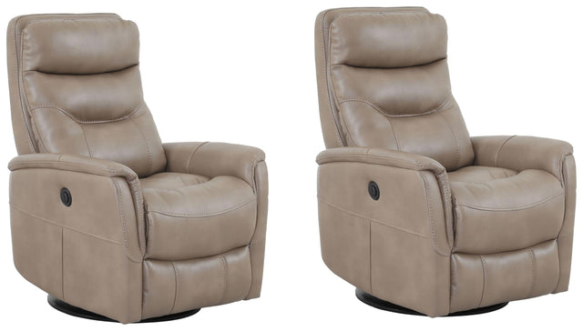 Parker House Gemini - Power Swivel Glider Recliner (Set of 2) - Linen