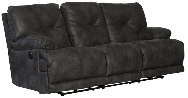 Catnapper Voyager - Power Lay Flat Reclining Sofa - Slate - Fabric