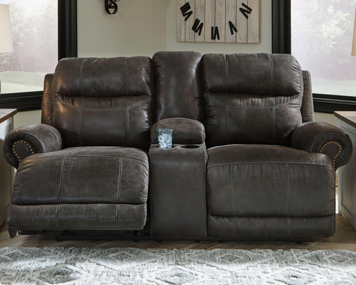 Ashley Grearview PWR REC Loveseat/CON/ADJ HDRST - Charcoal