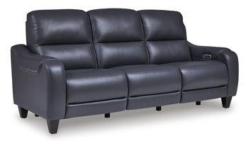 Ashley Mercomatic PWR REC Sofa with ADJ Headrest - Ocean