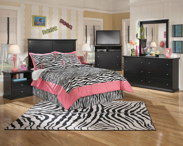 Ashley Maribel - Black - 3 Pc. - Dresser, Mirror, Full Panel Headboard