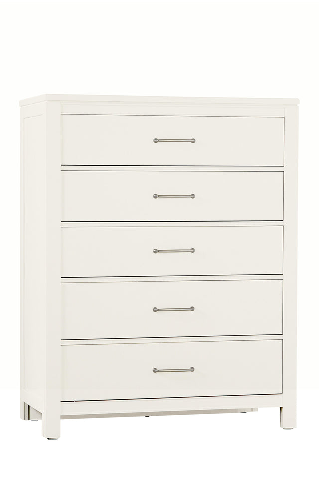 Vaughan-Bassett Tide & Timber - Chest - 5 Drawers - Soft White Maple