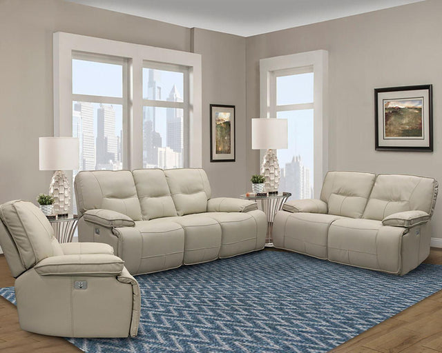 Parker House Spartacus - Power Reclining Sofa Loveseat And Recliner - Oyster