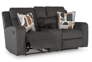 Ashley Kanlow DBL Rec Loveseat w/Console - Dusk