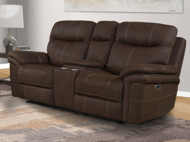 Parker House Mason - Power Console Loveseat - Dark Kahlua