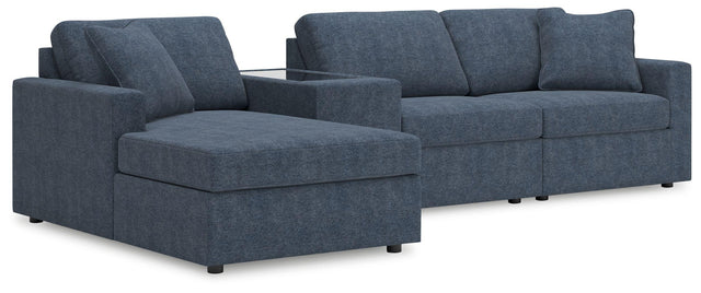 Ashley Modmax - Ink - 4-Piece Sectional With Laf Corner Chaise And Storage Console