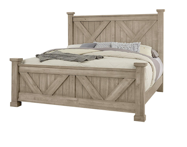 Vaughan-Bassett Cool Rustic - Queen X Bed With X footboard - Clear Maple