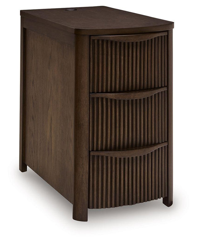 Ashley Camdill Chair Side End Table - Dark Brown