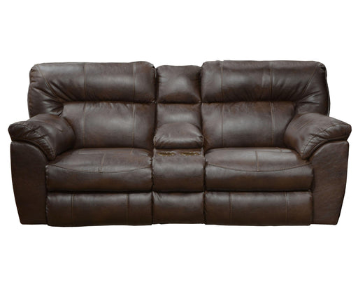 Catnapper Nolan - Power Extra Wide Reclining Console Loveseat With Storage/Cupholders - Godiva - 42"
