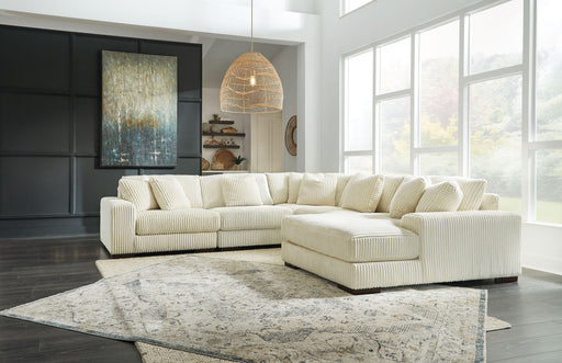 Ashley Lindyn - Ivory - Right Arm Facing Corner Chaise 5 Pc Sectional