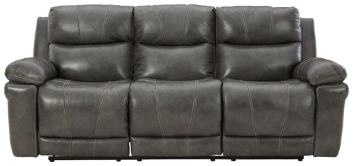 Ashley Edmar PWR REC Sofa with ADJ Headrest - Charcoal