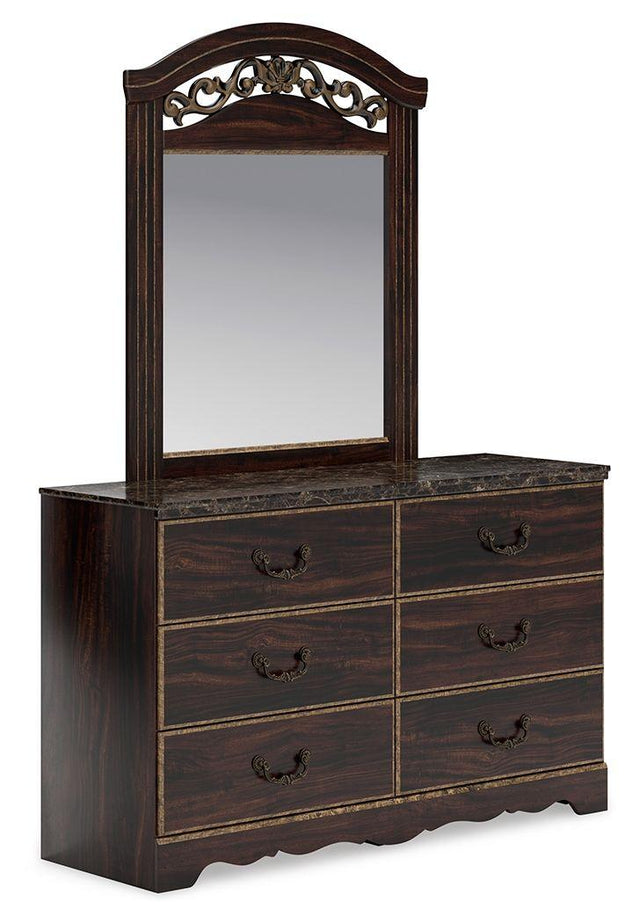 Ashley Glosmount - Two-tone - Dresser And Mirror