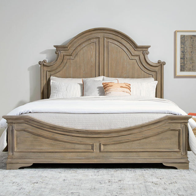 Liberty Furniture Magnolia Manor - Queen Panel Bed - Weathered Bisque