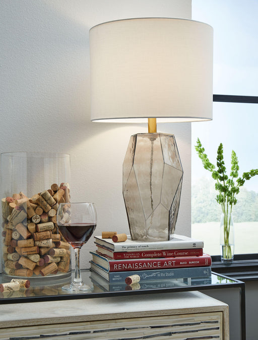 Ashley Taylow Glass Table Lamp (1/CN) - Gray