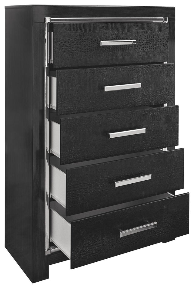 Ashley Kaydell Five Drawer Chest - Black