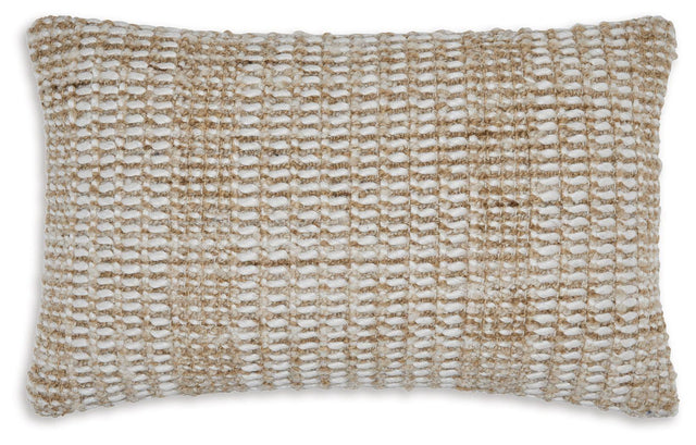 Ashley Hathby Pillow (4/CS) - Tan/White