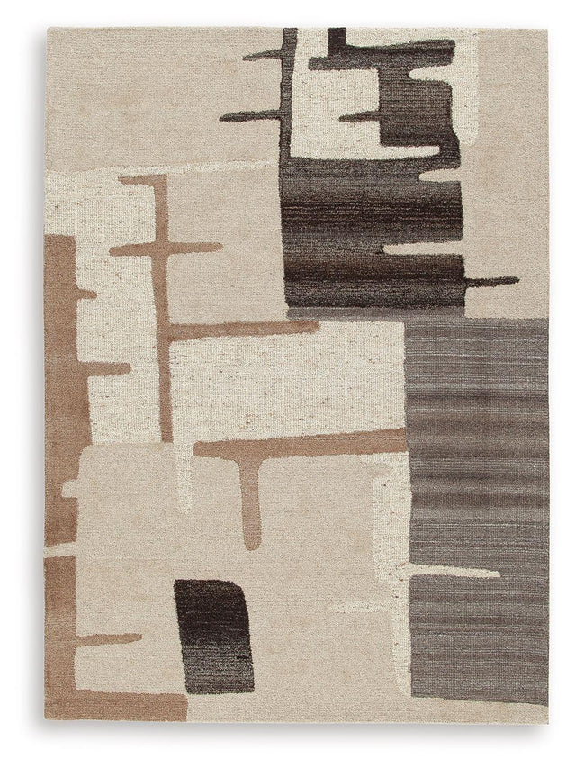 Ashley Kencher Medium Rug - Beige/Brown