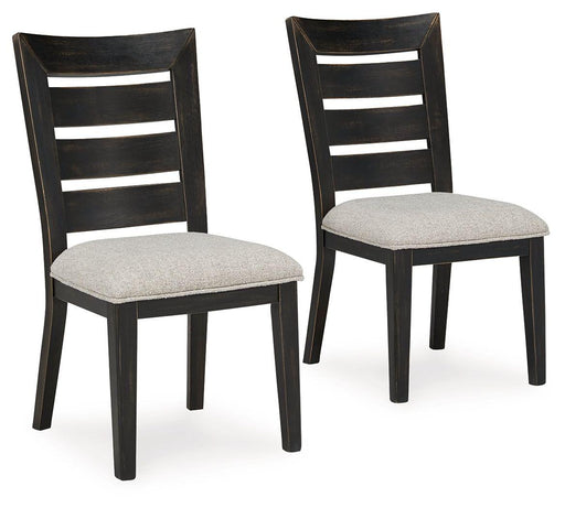 Ashley Galliden Dining UPH Side Chair (2/CN) - Black