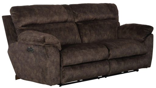 Catnapper Sedona - Power Lay Flat Reclining Sofa with Power Adjustable Headrest and Lumbar - Mocha