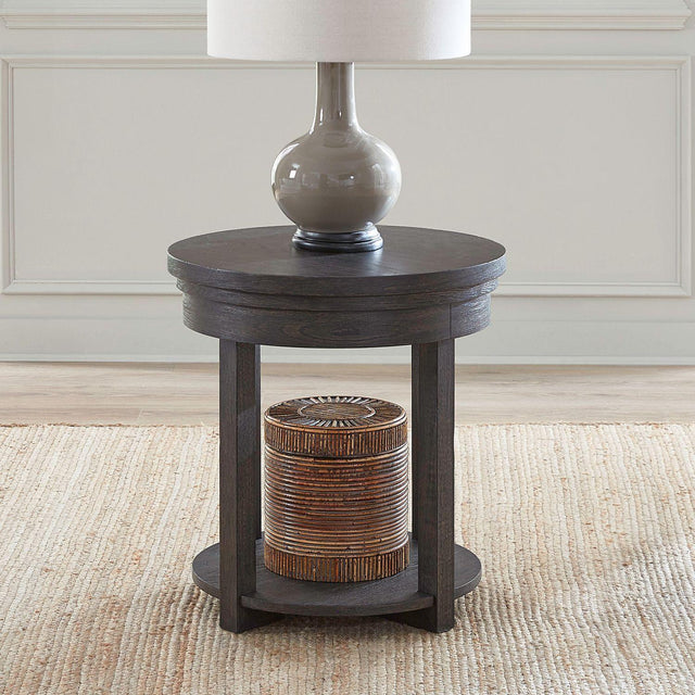 Liberty Furniture Weston - Round End Table - Brown