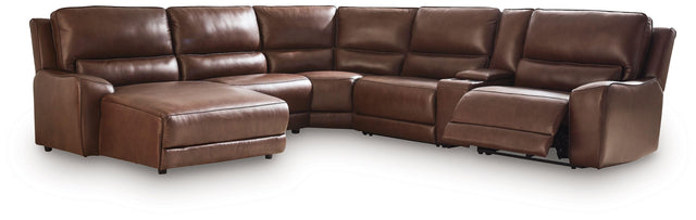 Ashley DeepWakes - 6-Piece Power Reclining Sectional With LAF Press Back Power Chaise - Canyon