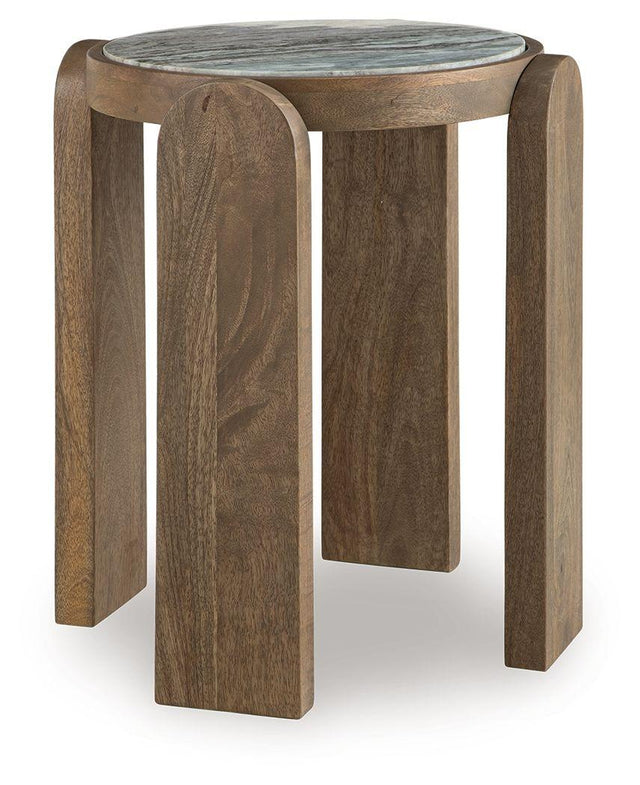 Ashley Gavrilley Accent Table - Gray/White/Brown