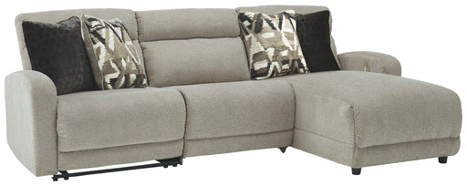 Ashley Colleyville - Stone - Right Arm Facing Power Chaise 3 Pc Sectional