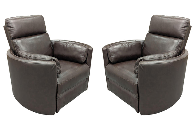 Parker House Radius - Manual Swivel Glider Recliner (Set of 2) - Hickory Brown