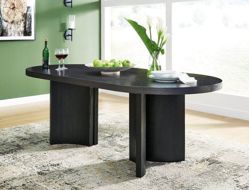 Ashley Rowanbeck Oval Dining Room Table - Black