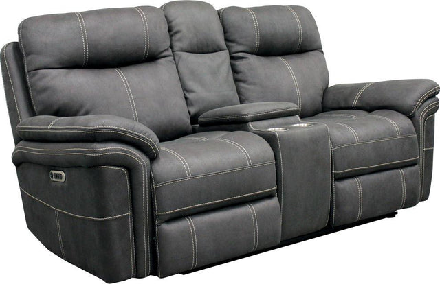 Parker House Mason - Power Console Loveseat - Charcoal