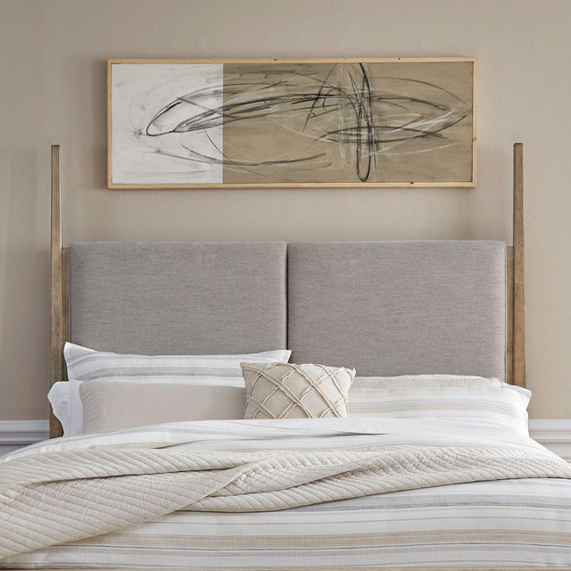 Liberty Furniture Proximity Place - Queen Upholstered Poster Headboard - Brown