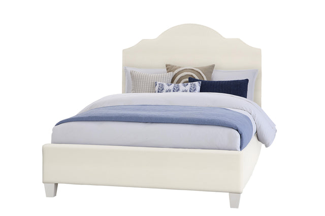 Vaughan-Bassett Tide & Timber - Queen - Upholstery Bed In Linen Fabric - Soft White Maple