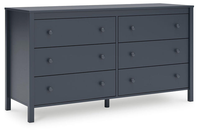 Ashley Simmenfort Six Drawer Dresser - Navy Blue