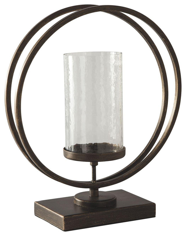 Ashley Jalal Candle Holder - Antique Gold Finish