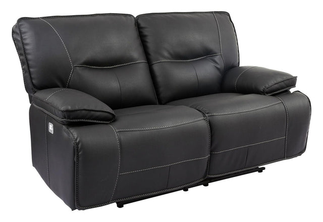 Parker House Spartacus - Power Loveseat - Black