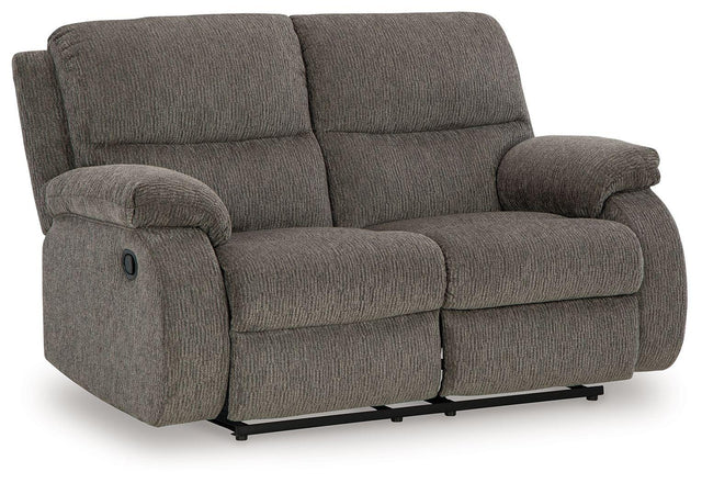 Ashley Scranto Reclining Loveseat - Brindle