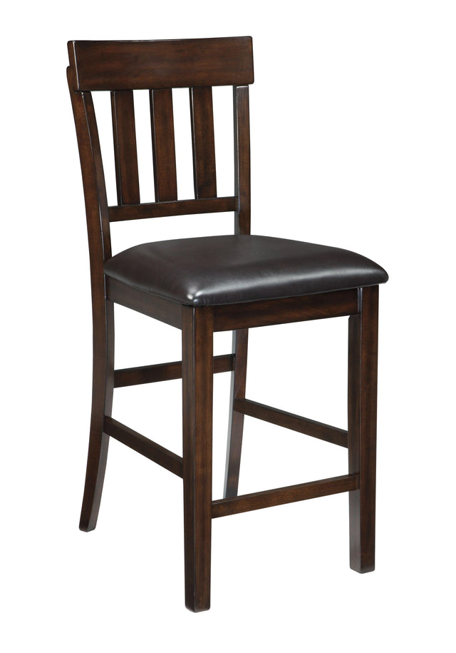 Ashley Haddigan Upholstered Barstool (2/CN) - Dark Brown